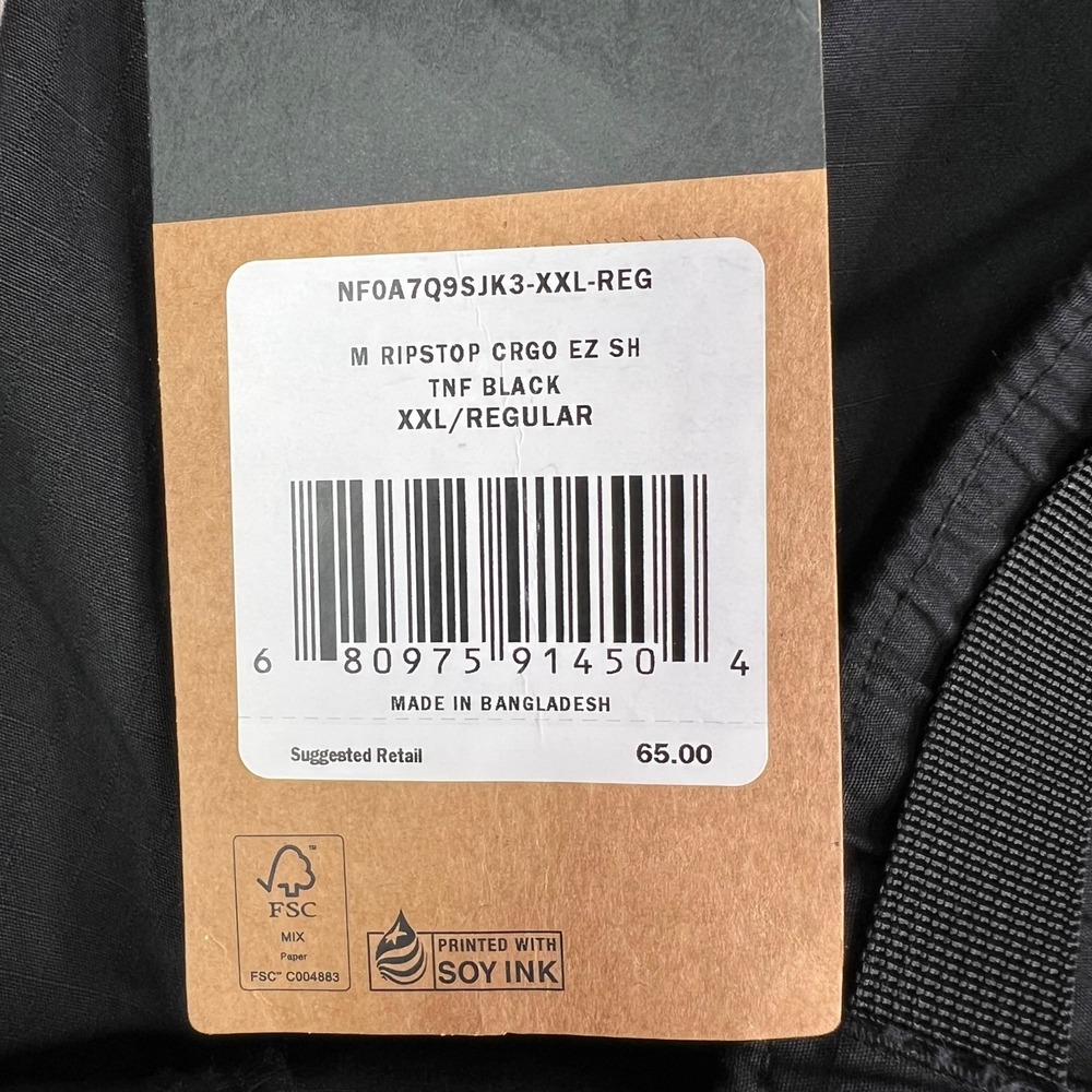 The North Face Ripstop Cargo Easy Shorts Mens Size‎ XXL 2XL Belt Black New - Picture 8 of 9